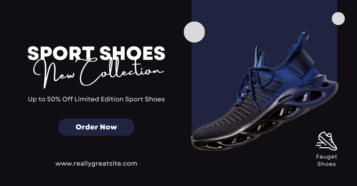 Shoe Brand, Typographic Geometric Facebook Ad